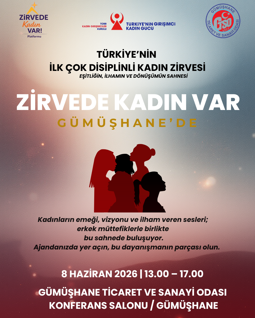 Bu Gurur Hepimizin Türkiye'nin İlk Çok Disiplinli Kadın Zirvesi On sekizinci Durağı ile GÜMÜŞHANE'DE